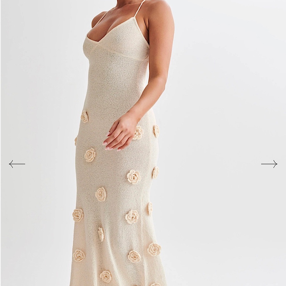 Anna Floral Dress - Floral knit maxi dress